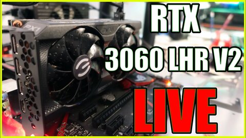 RTX 3060 LHR MINING Test | LIVE STREAM