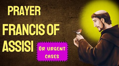 Francis of Assisi Prayer, For urgent cases🙏🙏