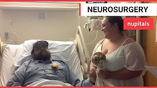 Couple marry despite husband being rushed into brain surgery on the same day