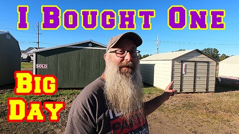 I BOUGHT ONE! | New Storage Shed | Shed To House Delivery Progress | raw land to homestead Arkansas