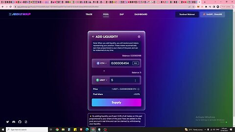 Starknet Airdrop Series. How To Add Liquidity On Jediswap?