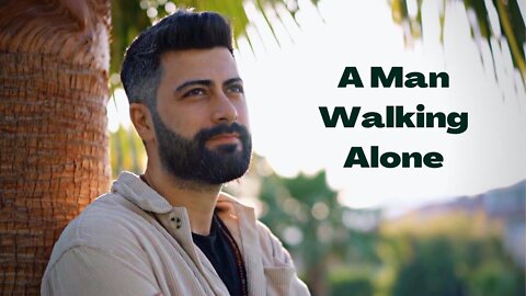 A Man Walking Alone Video Background