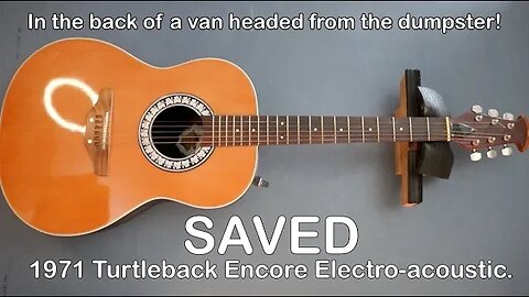 Saved from the trash. 1971 Encore Turtleback EN 2 when Encore made great guitars at good prices