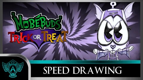 Speed Drawing: MobéBuds Trick or Treat - Psyvamp | A.T. Andrei Thomas 2022