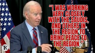 Biden: ‘I Cannot Prove What I’m About to Say,’ Hamas Attacked Israel Because I Was Bringing Peace