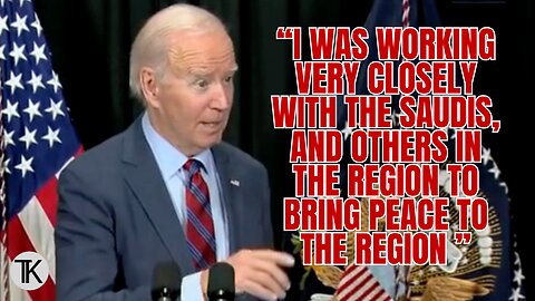 Biden: ‘I Cannot Prove What I’m About to Say,’ Hamas Attacked Israel Because I Was Bringing Peace