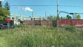 E&LS ramming and kicking wood chip car