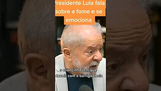 o presidente Lula se emociona ao falar da fome #shorts #lulapresidente13