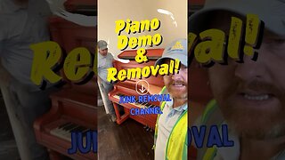 How to remove and demo a piano! Watch us work! #junkremoval #shorts #diypianoremoval #demolition