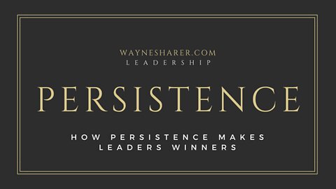 Leadership Development - How Persistence Makes Leaders Winners