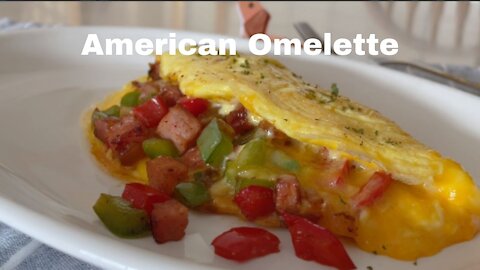 How To Make American Omelette/Breakfast/Home Breakfast/美國歐姆蛋 /美式早餐