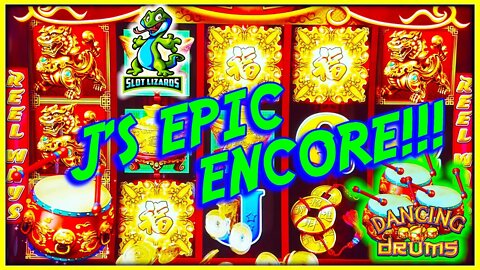 CRAZY MASSIVE BATTLE! JACKPOT SIZED HUGE WIN! Dancing Drums Slot HUGO LUCK 2.0