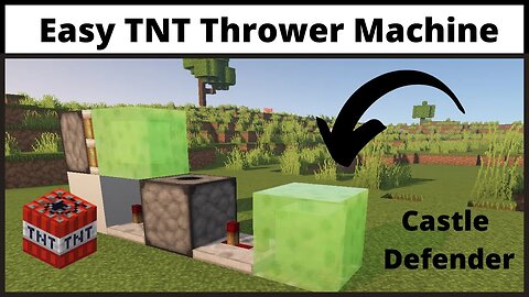 Minecraft : Simple TNT machine || Castle defender || Tutorial