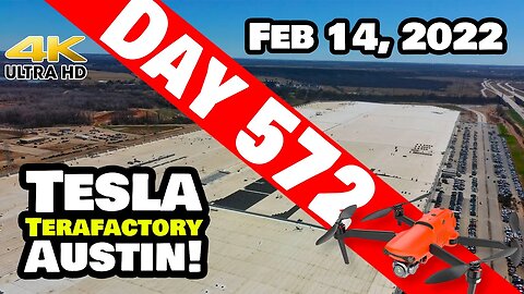 MORE ROOFWORK AT GIGA TEXAS! - Tesla Gigafactory Austin 4K Day 572 - 2/14/22 - Tesla Terafactory