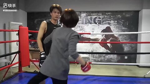 Girl vs boy fight scene