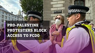 Pro-Palestine protesters block access to FCDO to demand halt of weapons exports to Israel