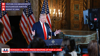 🇺🇸 Donald Trump | Briefing at Mar-a-Lago in Palm Beach, Florida (August 09, 2024) [Spanish CC]