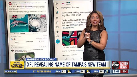 Tampa Bay XFL team's name, logo to be revealed Wednesday