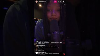 Halle Bailey Goes Live on Instagram From The Studio Showing What Her Vocals Can Do (13/04/23)