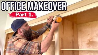 Build Cabinets the Easy Way || Before and After Office Makeover