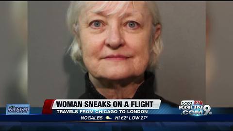 Woman sneaks onto flight from Chicago to London
