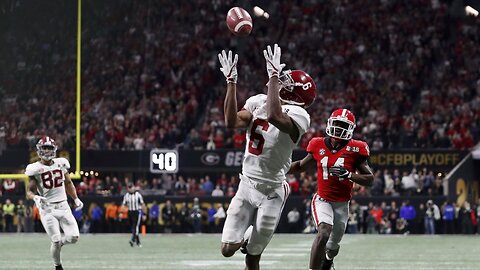 Tua to Devonta Smith for a 41 yard TD in OT to win the national champ!