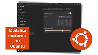 Modalità notturna su Ubuntu
