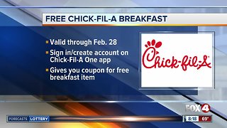Chick-fil-A is offering free breakfast for app users