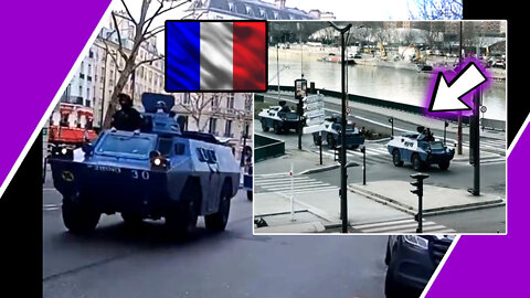 FRANCE ARMOURED TRUCKS Deployed In Paris For FREEDOM CONVOY / Hugo Talks #lockdown