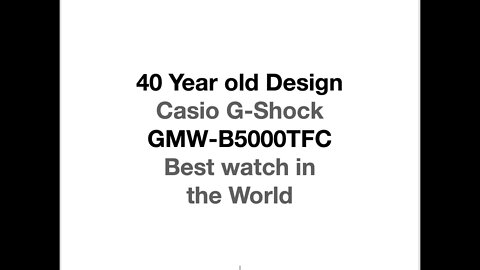 #121 Casio 40 year old design G Shock GMW B5000TFC