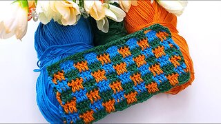 Wow!!.😇 Very Easy! Super how to make eye catching crochet stitch blanket #crochet