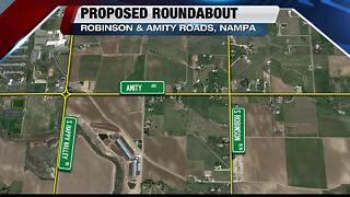 Robinson & Amity Roads roundabout