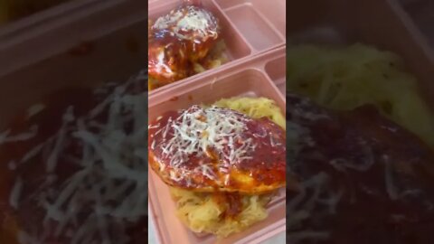 Low Carb Chicken Parmesan #lowcarbmealprep #ketomealprep #healthymeal #Shorts