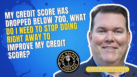 My credit score has dropped below 700, what do I need to stop doing right away to improve my credit score?