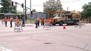 Crews look to repair sinkhole at intersection of Fairfax Road and College Avenue