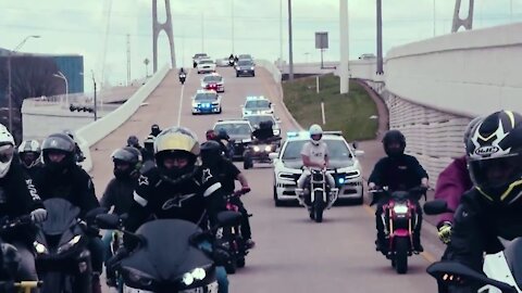 Motorcycles on the road