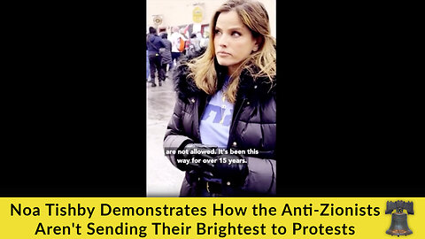 Noa Tishby Demonstrates How the Anti-Zionists Aren't Sending Their Brightest to Protests
