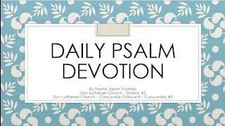 Psalm 15 Devotion