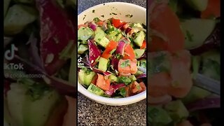 Cucumber Tomato Avocado Salad | Easy Keto Recipe| Salad Recipe #shorts