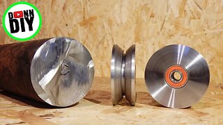 Turning V-Groove Steel Wheels - Band Sawmill Build #11