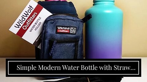 Simple Modern Water Bottle with Straw and Chug Lid Vacuum Insulated Stainless Steel Metal Therm...
