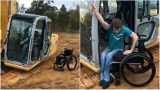 Nothing stops this young paraplegic from doing what he wants!