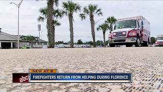 Local fire crews learned valuable lessons responding to patients during Hurricane Florence