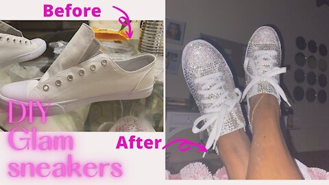 DIY bling sneakers!