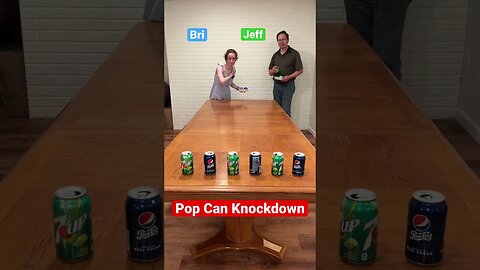 ￼Great Precision! ￼🟢 Pop Can Knockdown 🔵