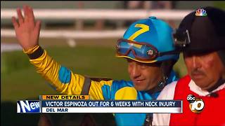 Victor Espinoza out for six weeks with neck injury