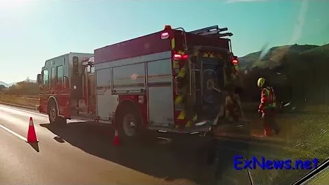 BX Swan Lake Fire Rescue Responds to Bush Fire Near Transient Camp