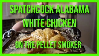 Spatchcock Chicken in an Alabama White Sauce on the Pellet Smoker!