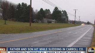 Father, son hit by car while sledding in Carroll County