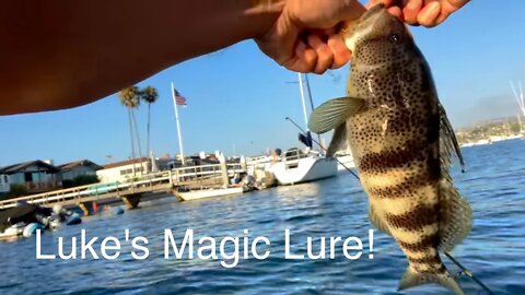 Trying Homemade Fishing Lures "Luke's Magic Lures" At Newport Harbor